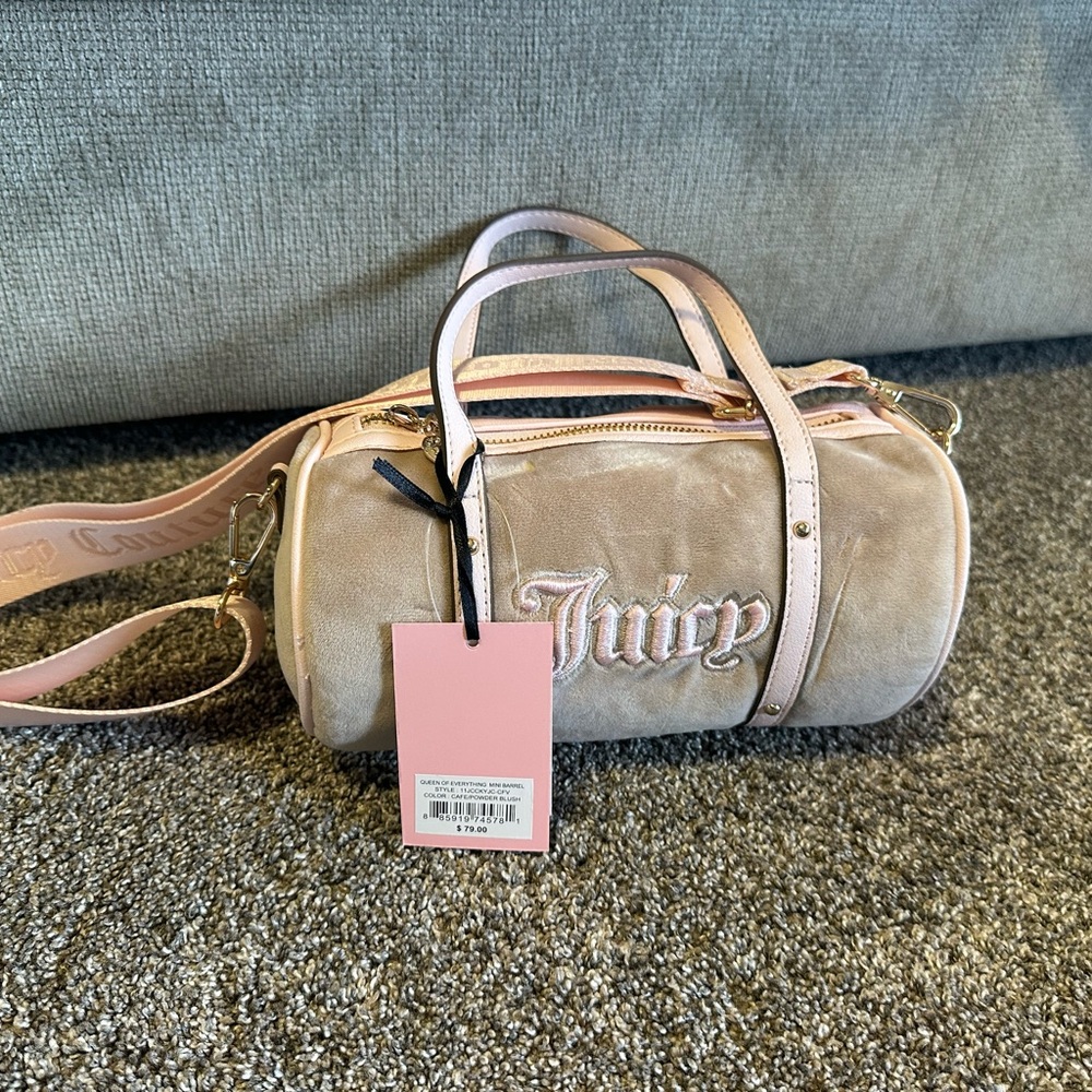 Juicy Couture Pink and Tan barrel bag -   NWT